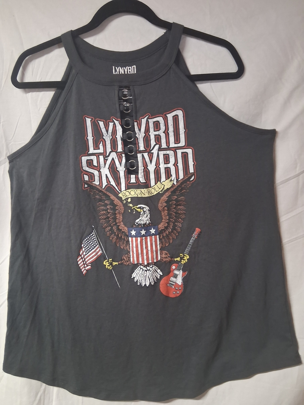 torrid Charcoal Lynyrd Skynyrd Graphic Halter Tank